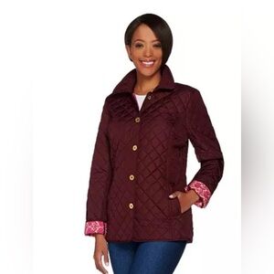 C. Wonder 1X Burgundy Quilted Jacket